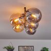 Gastor Lampa sufitowa, Kula świetlna W kolorze bursztynu, Przydymiony, 5-punktowe