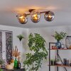 Gastor Lampa sufitowa, Kula świetlna W kolorze bursztynu, Przydymiony, 5-punktowe