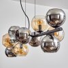 Gastor Lampa wisząca, Kula świetlna, Lampa wisząca W kolorze bursztynu, Chrom, Przydymiony, 10-punktowe