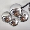 Gastor Lampa sufitowa, Kula świetlna Chrom, Przydymiony, 5-punktowe