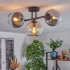 Koyoto lampa sufitowa, kula świetlna bursztynowy, chrom, przydymiony, 3-punktowe