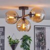 Koyoto lampa sufitowa, kula świetlna bursztynowy, 3-punktowe