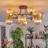 Chehalis lampa sufitowa, kula świetlna bursztynowy, 12-punktowe