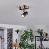 Storuma lampa sufitowa, spot sufitowy kolory naturalne, czarny, 1-punktowy