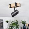Storuma lampa sufitowa, spot sufitowy kolory naturalne, czarny, 1-punktowy
