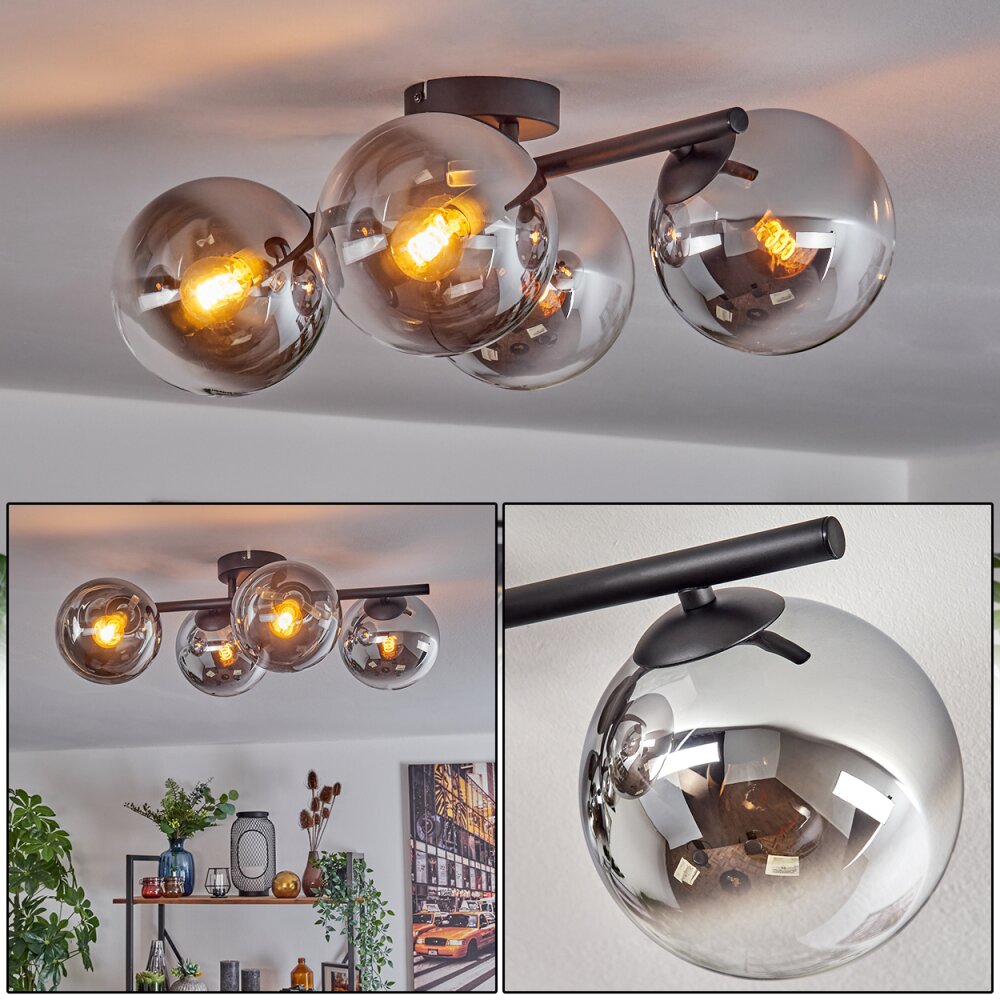 Gastor Lampa sufitowa, Kula świetlna Chrom, Przezroczysty, Przydymiony, 4-punktowe main product photo
