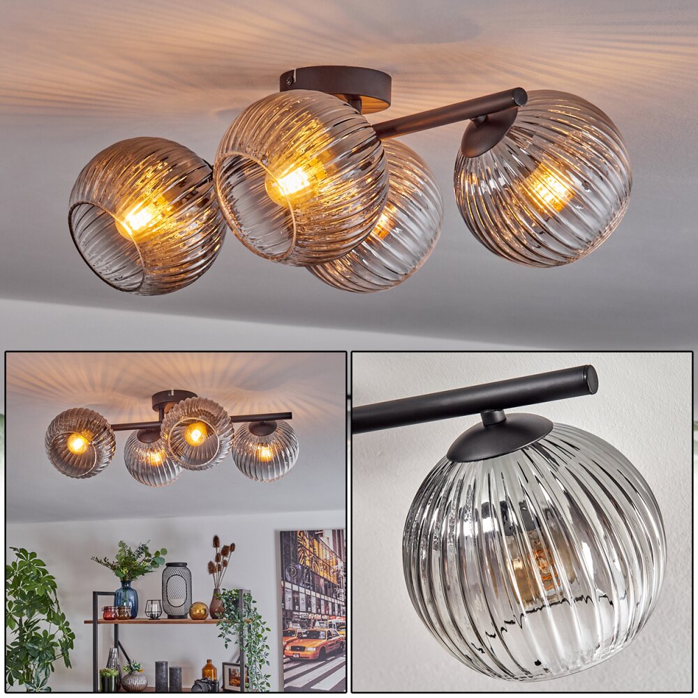 Koyoto Lampa sufitowa, Kula świetlna Przezroczysty, Przydymiony, 4-punktowe main product photo