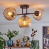Koyoto Lampa sufitowa, Kula świetlna W kolorze bursztynu, 3-punktowe