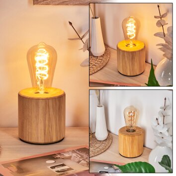 Argea lampka biurkowa, lampa stołowa kolory naturalne, czarny, 1-punktowy