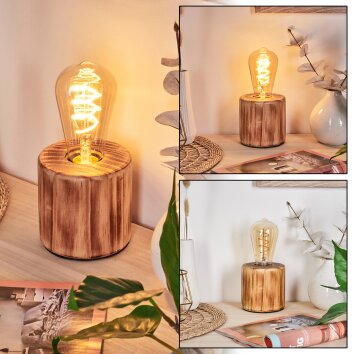 Argea lampka biurkowa, lampa stołowa kolory naturalne, czarny, 1-punktowy