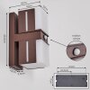 Swanek zewnętrzny kinkiet, kinkiet LED rdzawy, 2-punktowe, Czujnik ruchu