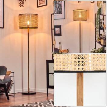 Ramila lampa stojąca kolory naturalne, czarny, 1-punktowy