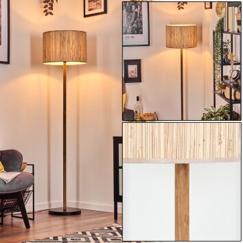 Bongal lampa stojąca kolory naturalne, czarny, 1-punktowy