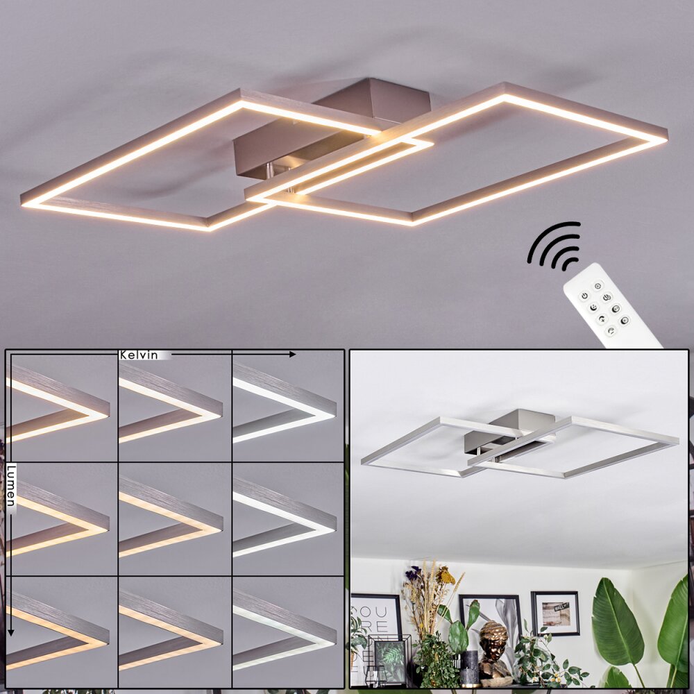 Colombero Lampa sufitowa LED Nikiel matowy, 2-punktowe, Zdalne sterowanie main product photo