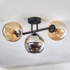 Koyoto Lampa sufitowa, Kula świetlna W kolorze bursztynu, Chrom, Przydymiony, 3-punktowe