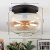 Apedo lampa sufitowa, kula świetlna bursztynowy, przezroczysty, 1-punktowy