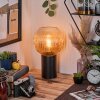 Koyoto kula świetlna, lampka biurkowa, lampa stołowa 20 cm bursztynowy, przezroczysty, 1-punktowy
