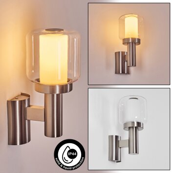 Beira zewnętrzny kinkiet, kinkiet nikiel matowy, 1-punktowy