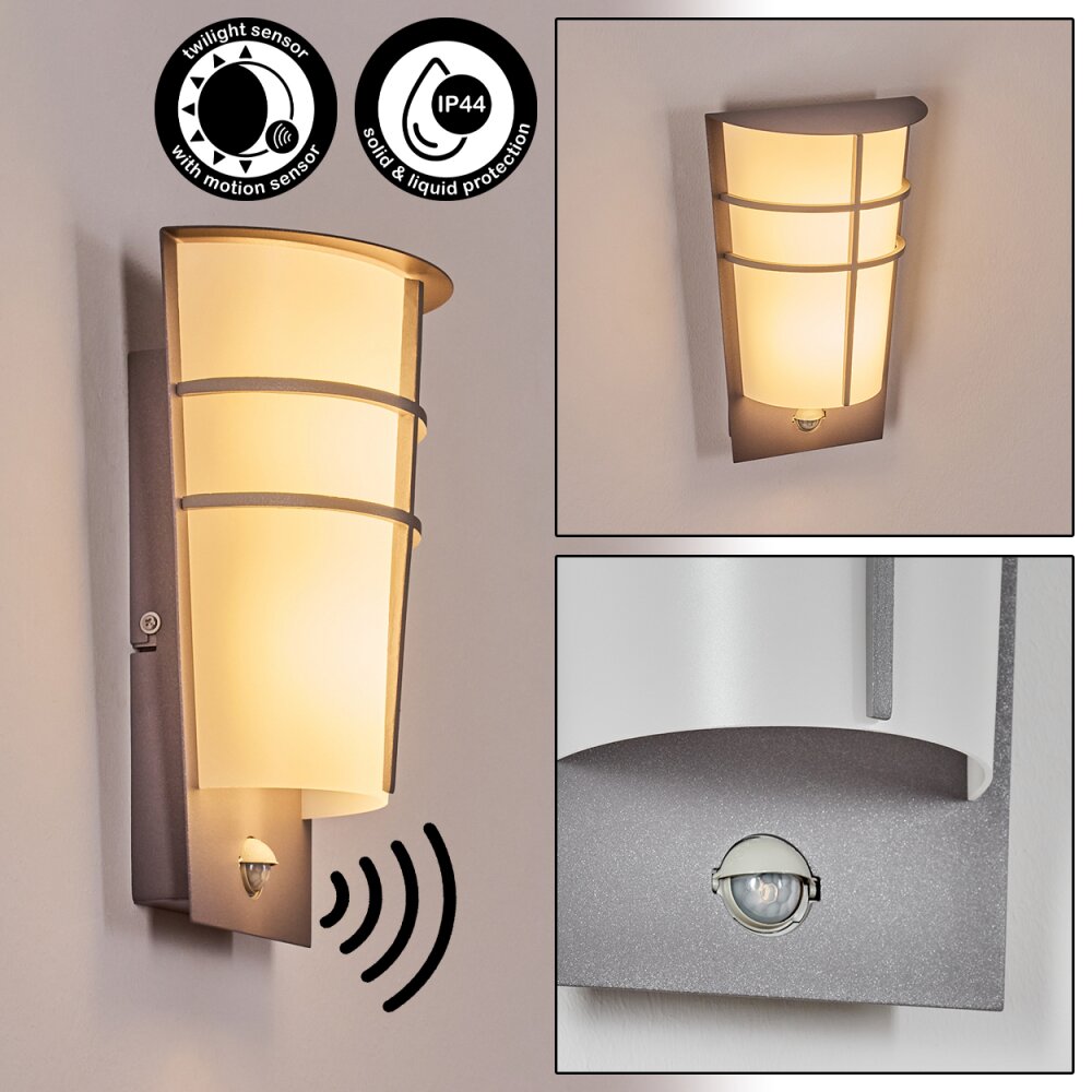 Lamarche Zewnętrzny kinkiet, Lampa ścienna LED Szary, 2-punktowe, Czujnik ruchu main product photo