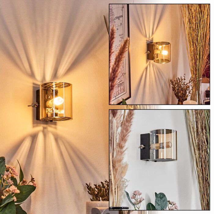 Bamako lampa up & down, kinkiet LED czarny, 1-punktowy