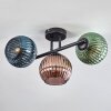 Koyoto Lampa sufitowa, Kula świetlna Niebeieski, Zielony, W kolorze miedzi, 3-punktowe
