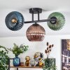 Koyoto Lampa sufitowa, Kula świetlna Niebeieski, Zielony, W kolorze miedzi, 3-punktowe