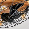 Tourais lampa sufitowa, wentylator sufitowy z oświetleniem LED wygląd drewna, czarny, 4-punktowe, Zdalne sterowanie