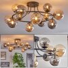 Chehalis lampa sufitowa, kula świetlna 76 cm bursztynowy, przydymiony, 12-punktowe
