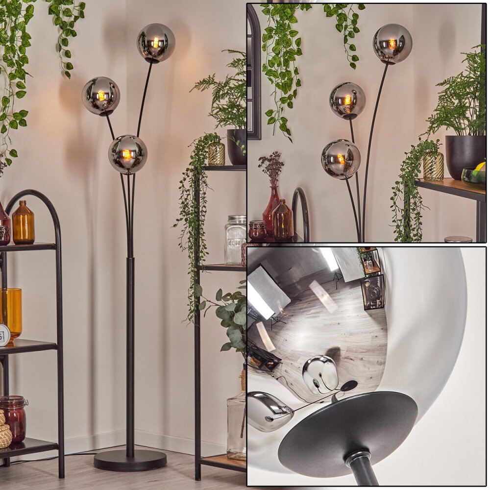 Gastor Kula świetlna, Lampa stojąca Chrom, Przydymiony, 3-punktowe main product photo