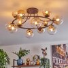 Chehalis lampa sufitowa, kula świetlna 76 cm bursztynowy, przezroczysty, 12-punktowe
