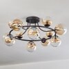 Chehalis lampa sufitowa, kula świetlna 76 cm bursztynowy, przezroczysty, 12-punktowe