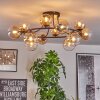 Chehalis lampa sufitowa, kula świetlna 76 cm bursztynowy, przezroczysty, 12-punktowe