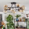 Chehalis lampa sufitowa, kula świetlna 76 cm bursztynowy, przezroczysty, 12-punktowe