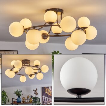 Chehalis Lampa sufitowa, Kula świetlna 76 cm Biały, 12-punktowe Chehalis Lampa sufitowa, Kula świetlna 76 cm Biały, 12-punktowe