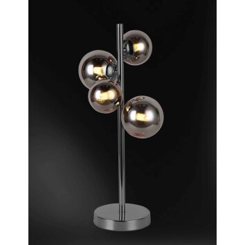 Lampa stołowa WOFI VILLA Chrom, Czarny, 4-punktowe