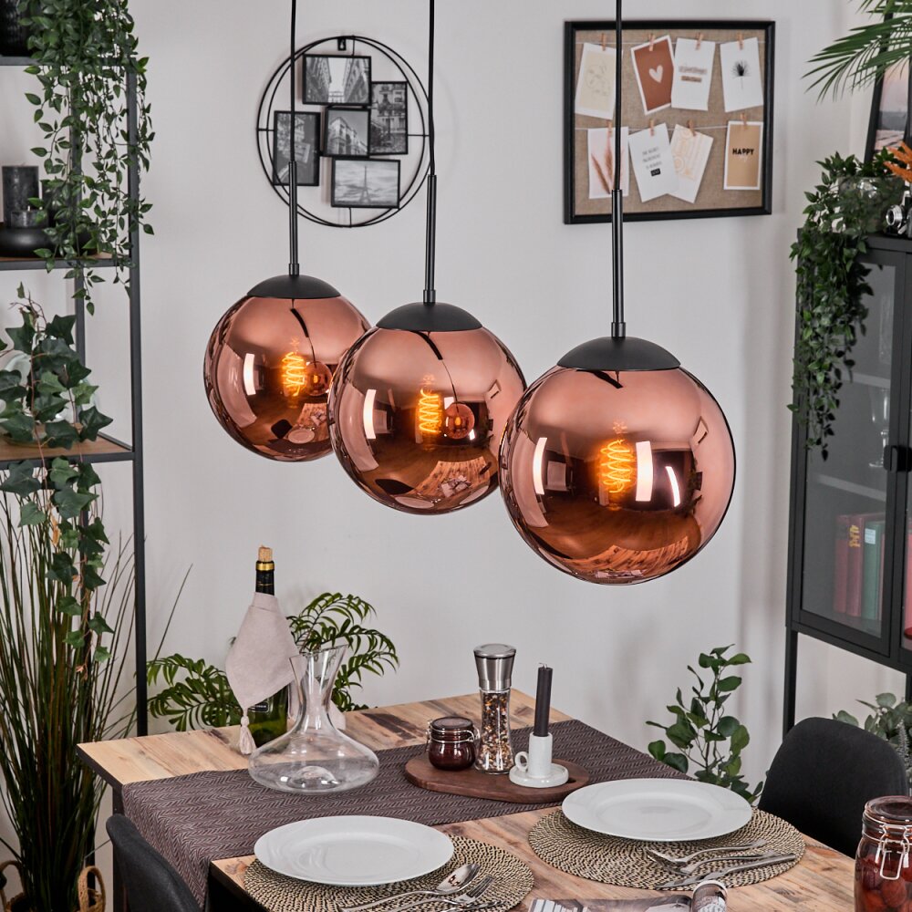 Gastor Lampa wisząca, Kula świetlna, Lampa wisząca W kolorze miedzi, 3-punktowe main product photo