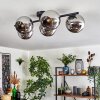 Koyoto lampa sufitowa, kula świetlna chrom, przydymiony, 5-punktowe