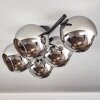 Koyoto lampa sufitowa, kula świetlna chrom, przydymiony, 5-punktowe
