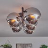 Koyoto lampa sufitowa, kula świetlna chrom, przydymiony, 5-punktowe