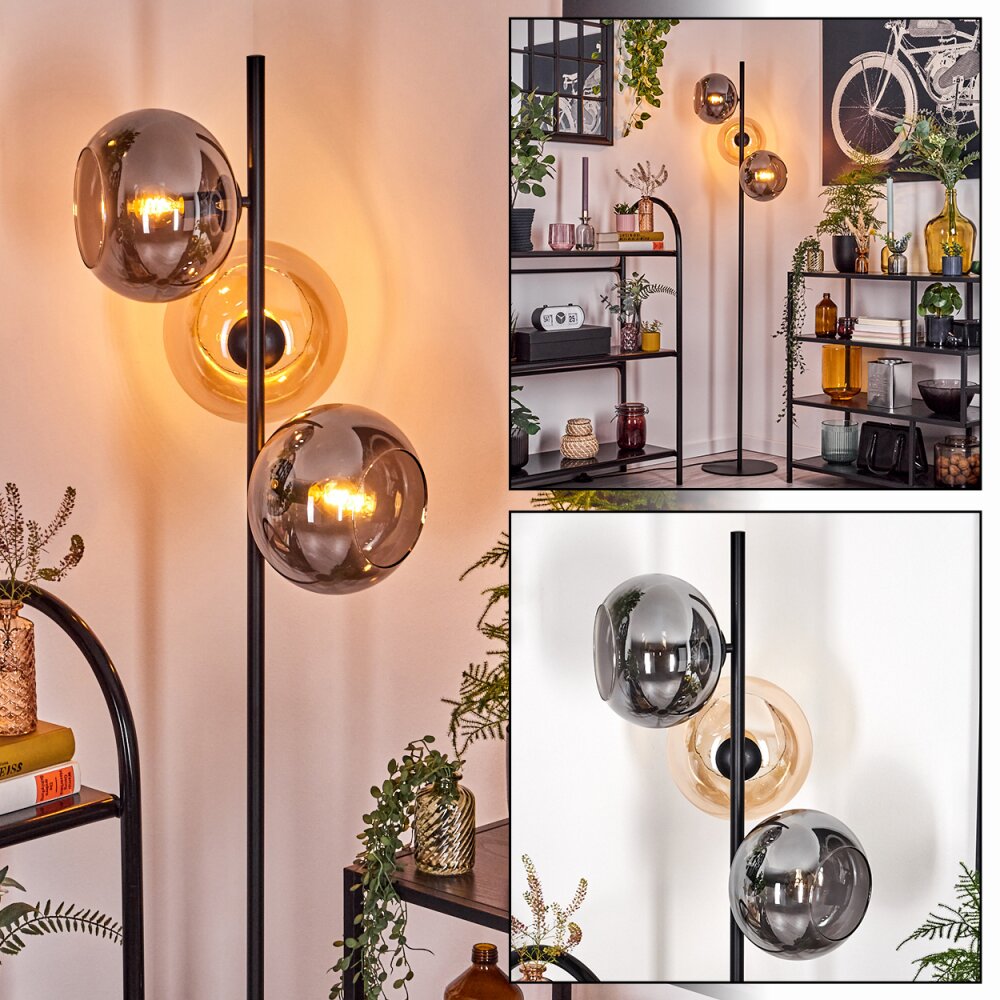 Apedo Lampa stojąca W kolorze bursztynu, Przydymiony, 3-punktowe main product photo