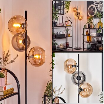 Apedo lampa stojąca bursztynowy, przydymiony, 3-punktowe