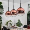 Gastor lampa wisząca, kula świetlna, lampa wisząca przezroczysty, miedziany, 3-punktowe