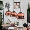 Gastor lampa wisząca, kula świetlna, lampa wisząca przezroczysty, miedziany, 3-punktowe