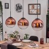 Gastor lampa wisząca, kula świetlna, lampa wisząca przezroczysty, miedziany, 3-punktowe