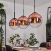 Gastor lampa wisząca, kula świetlna, lampa wisząca przezroczysty, miedziany, 3-punktowe