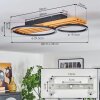 Pompu lampa sufitowa LED kolory naturalne, czarny, 1-punktowy