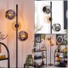 Koyoto lampa stojąca bursztynowy, chrom, przydymiony, 3-punktowe