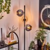 Koyoto lampa stojąca bursztynowy, chrom, przydymiony, 3-punktowe