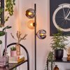 Koyoto lampa stojąca bursztynowy, chrom, przydymiony, 3-punktowe
