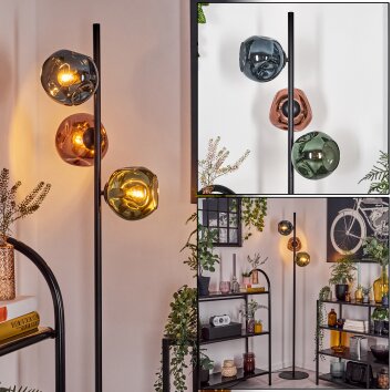 Koyoto lampa stojąca niebeieski, zielony, miedziany, 3-punktowe